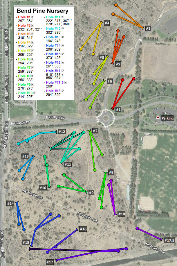 Bend Pine Nursery Disc Golf Course Click Here For A Jpeg Map